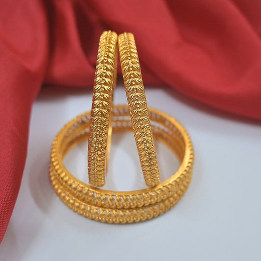 Gold Plated Daily Wear Bangles (Set of 4)