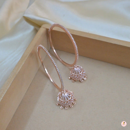 Farah Premium Sleek AD Jhumka Bangles