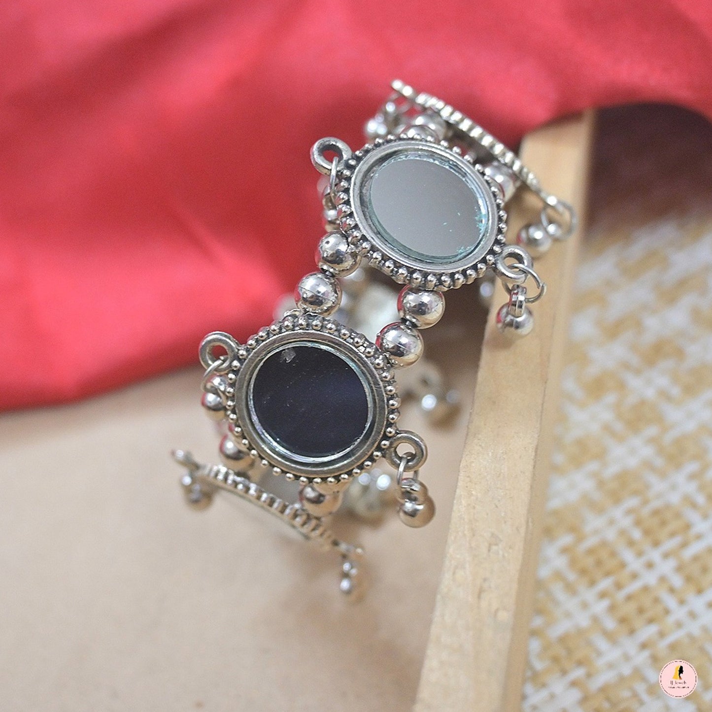 Rohini Silver Mirror Kada