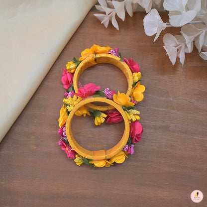 Rakhi Special Set of 2 Floral Kadas