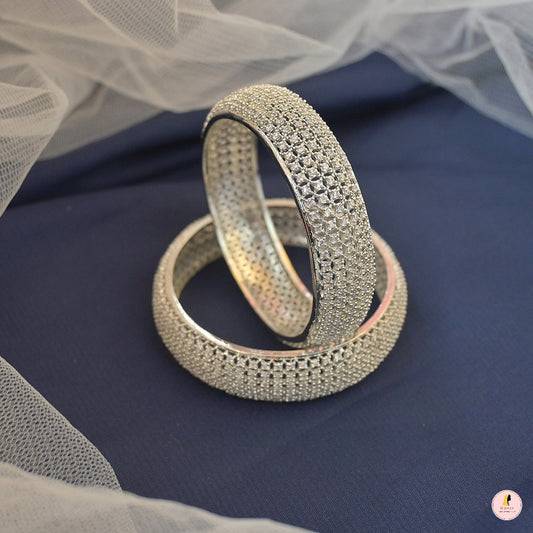 Silver Broad Ad Bangle Kadas