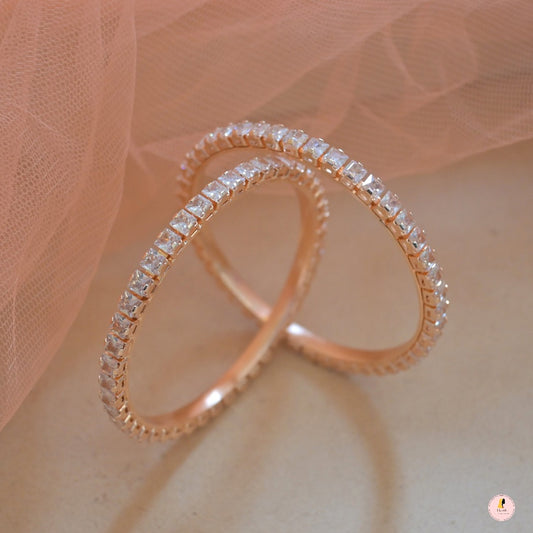 Krina Indo-Western Ad Bangles - Rose Gold
