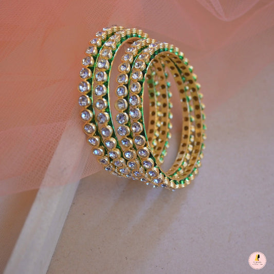 Affordable Kundan Bangles - Set of 4