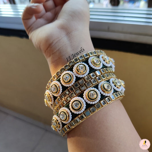 Shivani Kundan Rajasthani Bangle Set