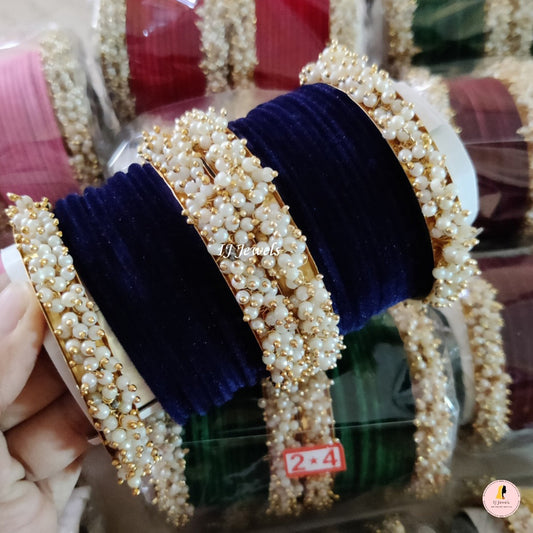 Colorful Bangle set - Navy Blue