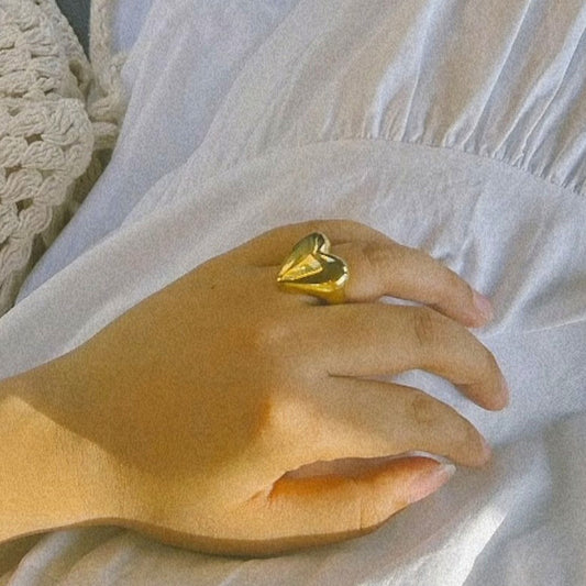 Golden Metallic Anti Tarnish Ring - 5