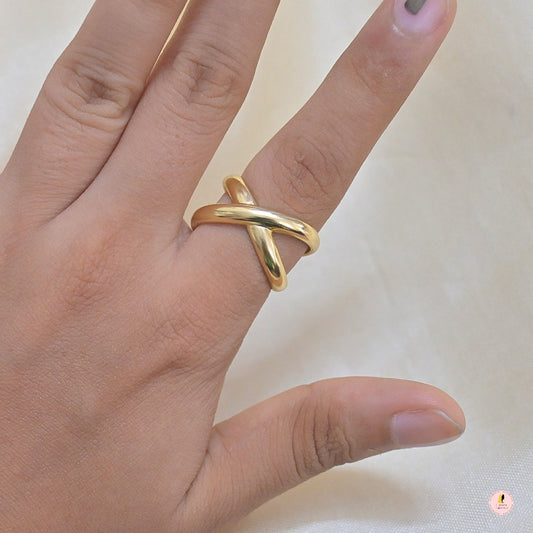 Golden Metallic Anti Tarnish Ring - 3