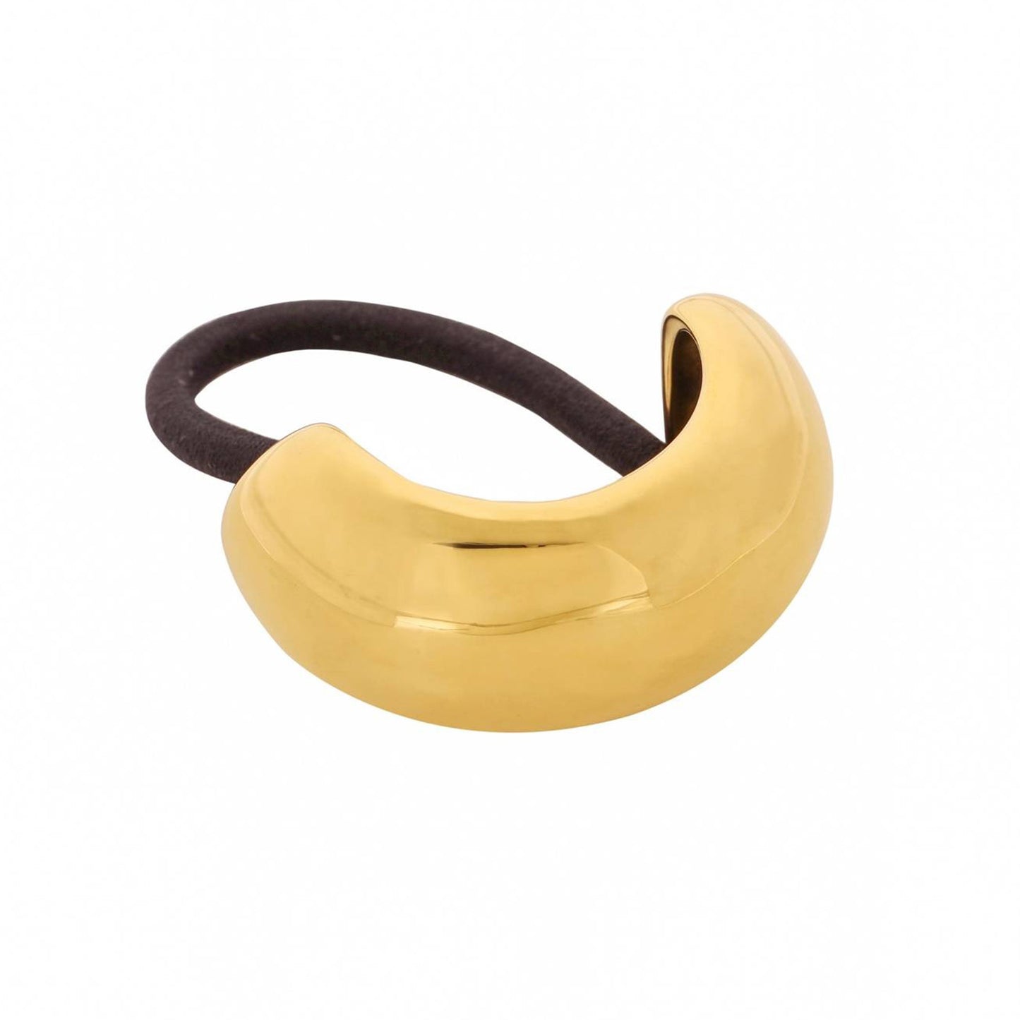 Golden Metallic Broad Hair Tie for Her