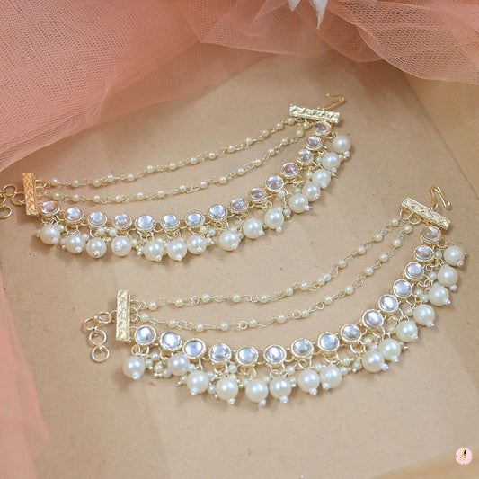 Kundan Earchain ( Set of 2 )