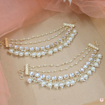 Kundan Earchain ( Set of 2 )