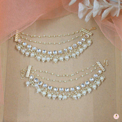 Kundan Earchain ( Set of 2 )