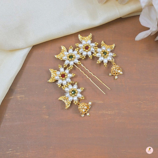 Chandrakor Khopa Pin Juda Pin Hair Bun - 5
