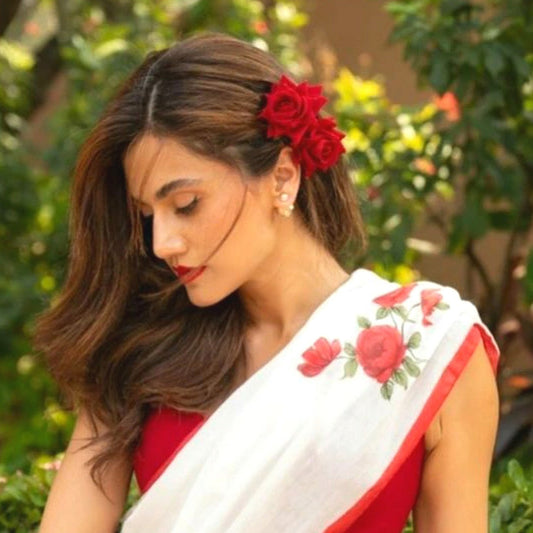 Taapsee Pannu Inspired Floral Rose Hairclip