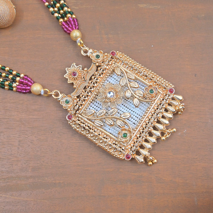 Bijal Copper Long Mala Set