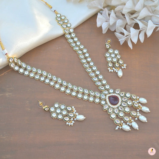 Vandana Premium Reverse AD Short Mala Set