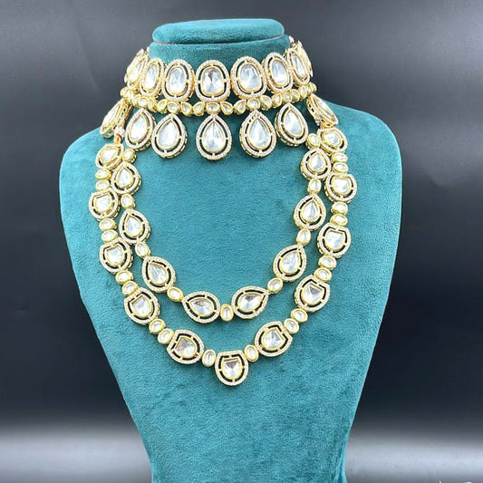 Prabhjot Polki Lookalike Choker - Mala Combo Set