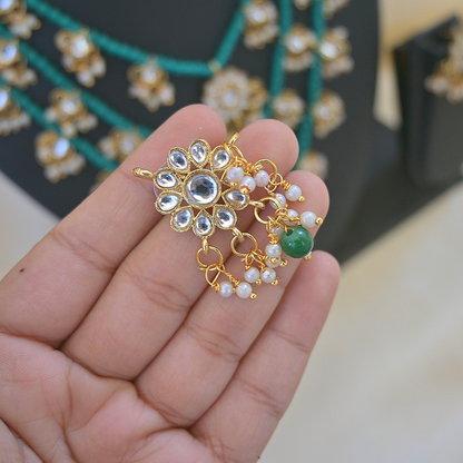 Saumya 3 Layered Rani Haar - Green