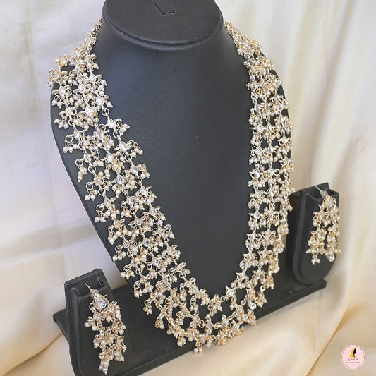 Three Layer Cluster Pearl Long Mala