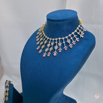 Sophia Dual Tone AD Jewellery Set