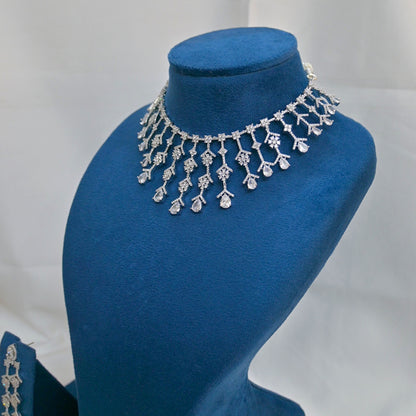 Sophia Dual Tone AD Jewellery Set