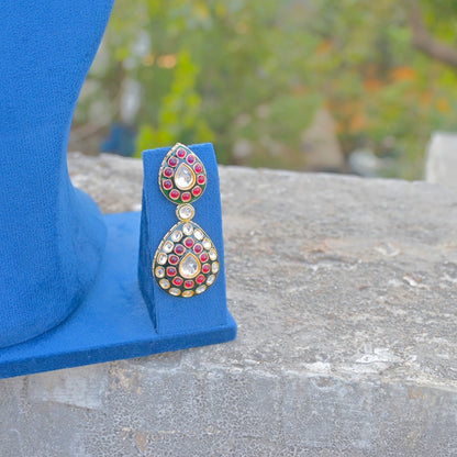 Pavni Polki Kundan Semi Bridal Jewellery Set