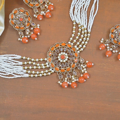 Aditi Reverse AD Pearl Choker Set