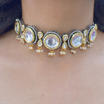 Piyali Antique Kundan Choker Set