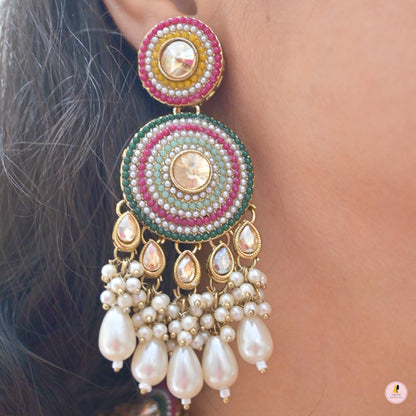 Amber Multi Color Kashmiri Jewellery Set