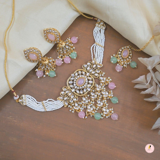 Ankita Pastel Pearl Jewellery Set