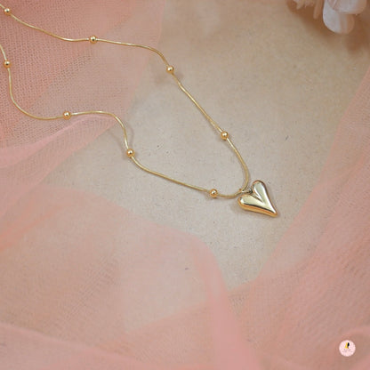 Anti Tarnish Gold Plated Heart Chain