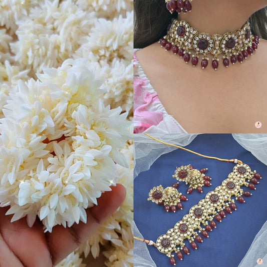 Aparna Choker & Jasmine Scrunchie Bundle