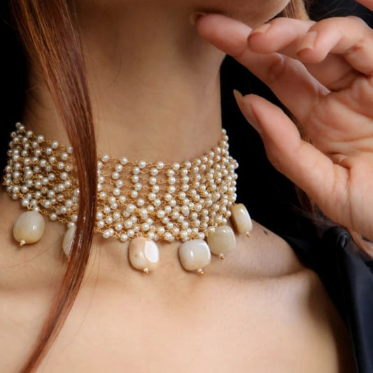 Keira Pearl Layered Jewellery Set