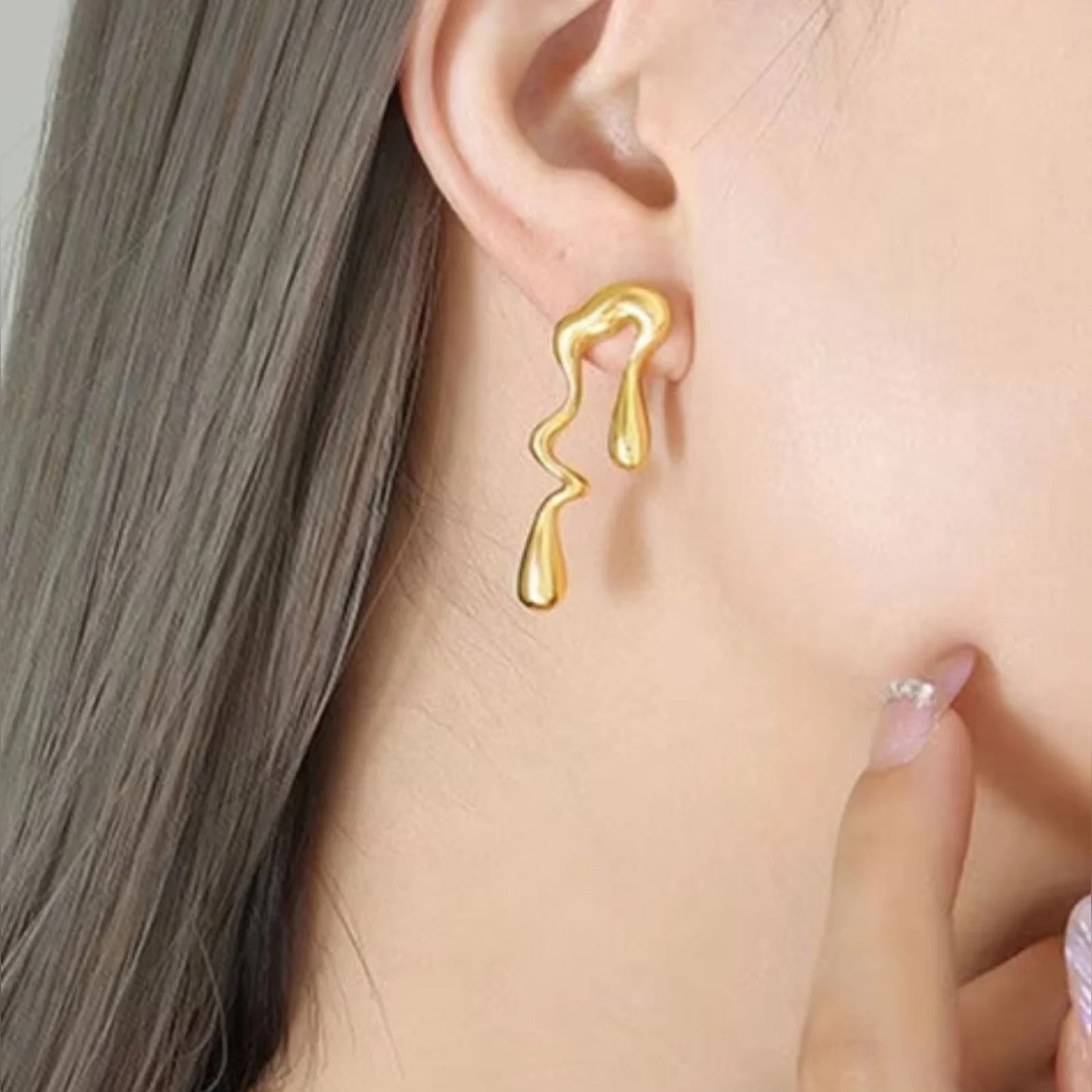 18K Gold Plated Anti Tarnish Snake Earrings