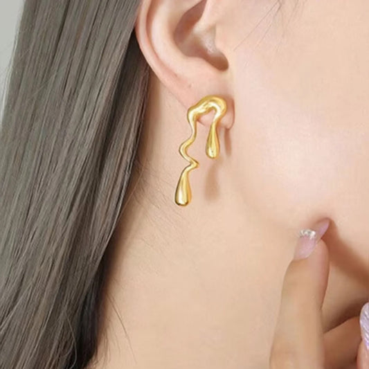18K Gold Plated Anti Tarnish Snake Earrings