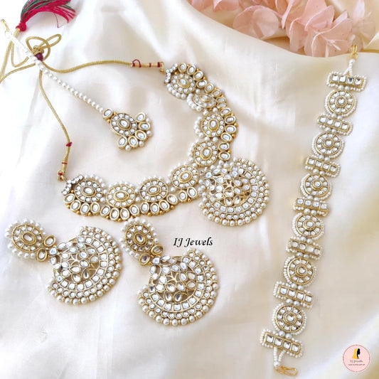 Kundan Neckpiece Sheeshpatti Combo