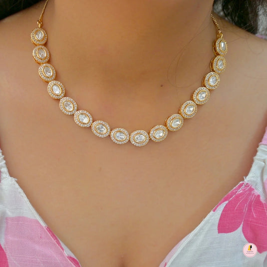 Sleek Real Polki Jewellery Set