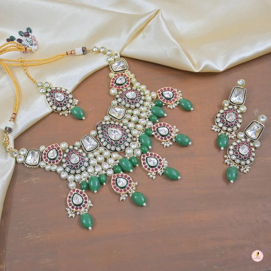 Jaswinder Traditional Kundan Semi Bridal Choker