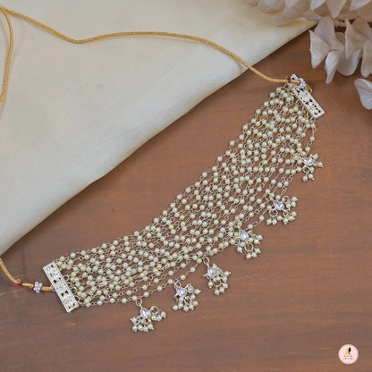 Kimaya Pearl Layered Choker Set