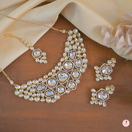 Aashima Polki Kundan Semi Bridal Choker Set