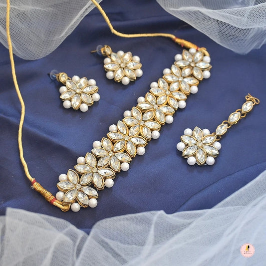 Affordable White Choker Set
