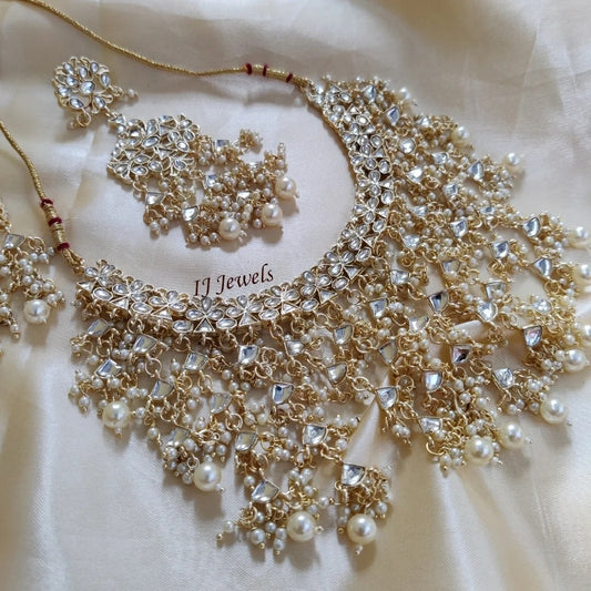 Riya Layered Choker With Dangler Earrings