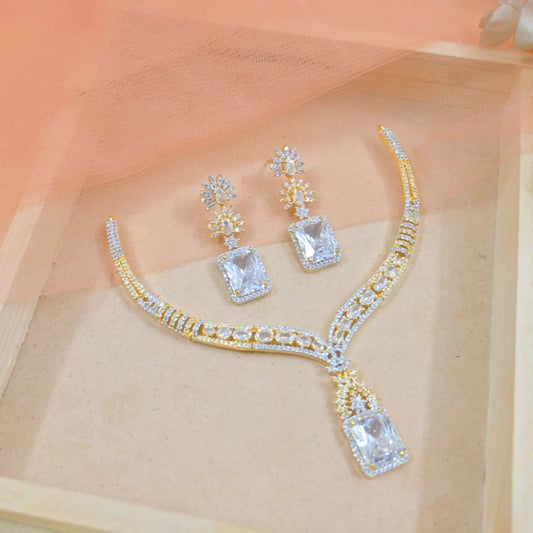 Anika AD Neckpiece - Golden White