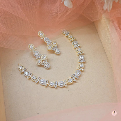 Hiral Dual Tone AD Jewellery Set
