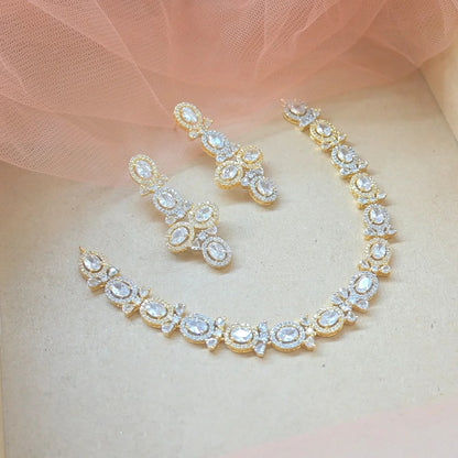 Hiral Dual Tone AD Jewellery Set