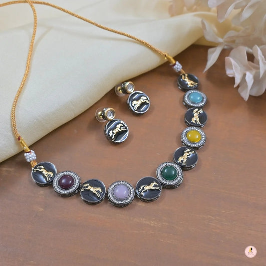 Sabyasachi Logo Inspired Colorful Kundan Set