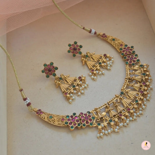 Unique Motif Copper Neckpiece