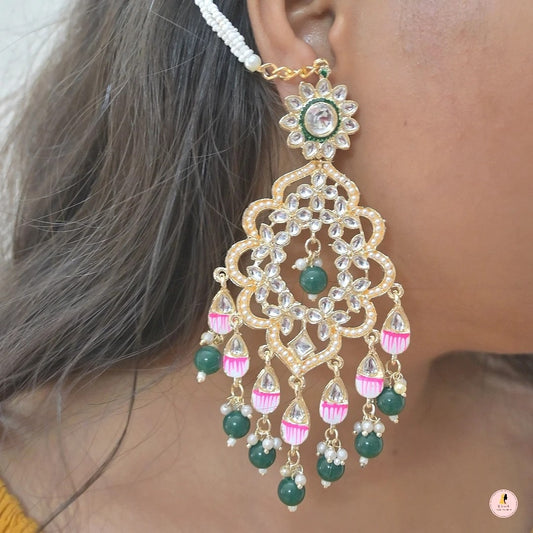 Sanjana Light Weight Meenawork Sahara Earrings