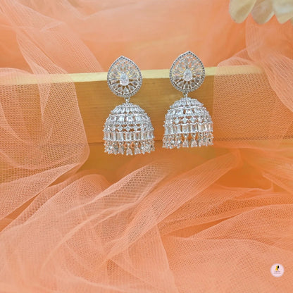 Kria Silver AD Jhumkas