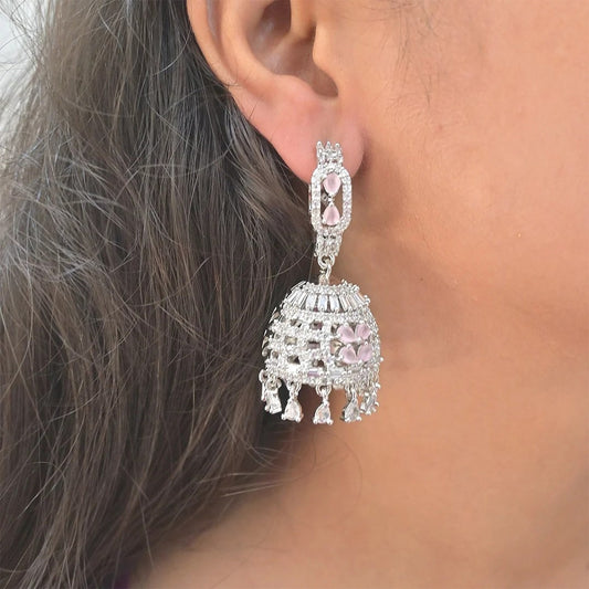 Bahar American Diamond Jhumkas