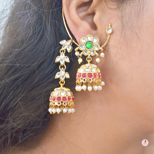Apoorva 3-in-1 Unique Jhumka Earcuffs